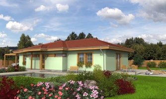 4-room family house for a narrow plot. 